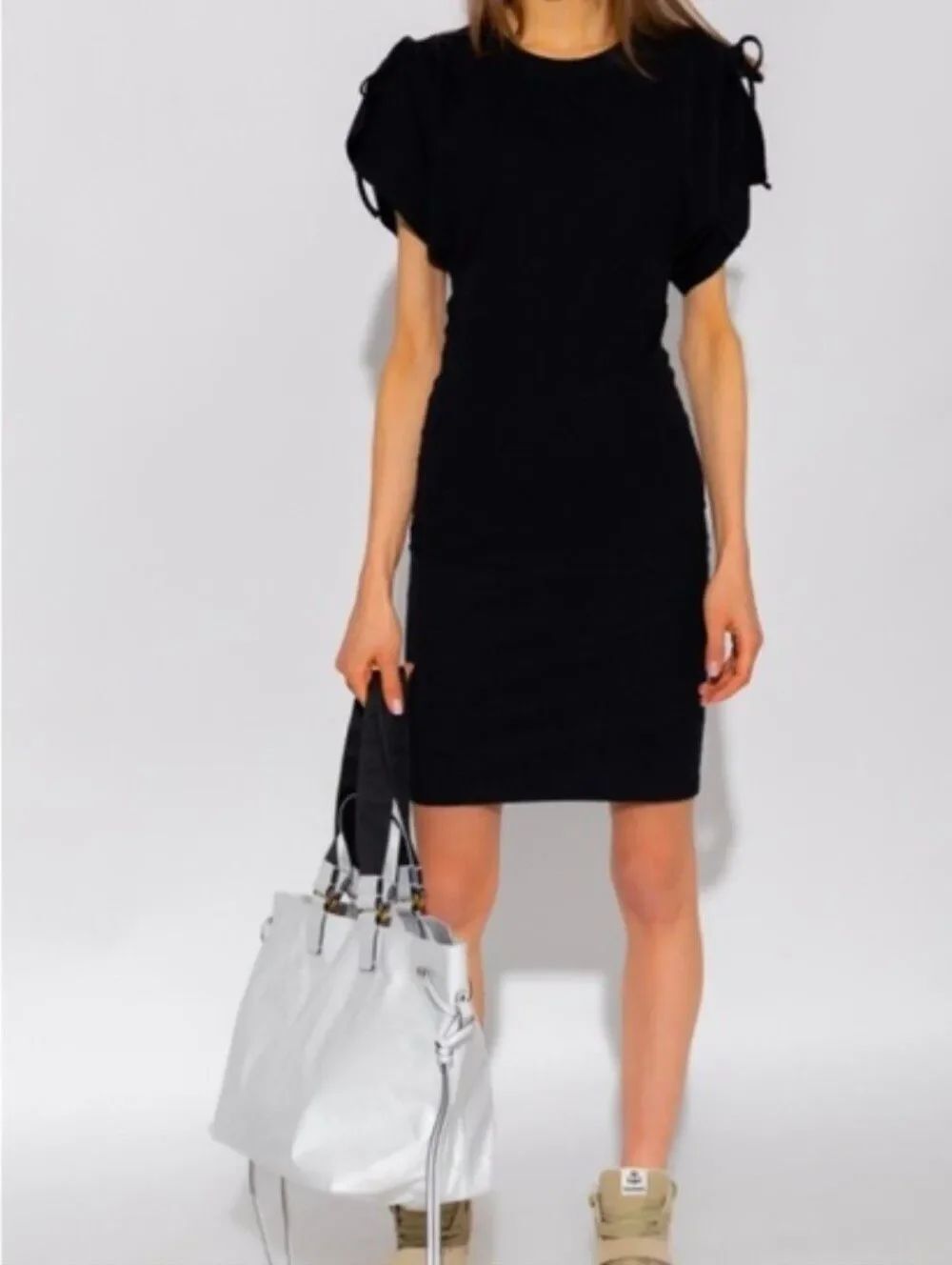 Isabel Marant Black Robe Zarko Mini T-Shirt Dress